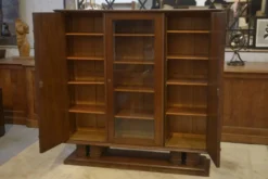 Armoire vitrine brutaliste en chêne Charles Dudouyt 1940’s