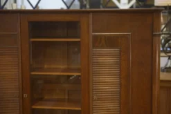 Armoire vitrine brutaliste en chêne Charles Dudouyt 1940’s
