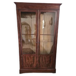 Armoire vitrine en acajou 19eme