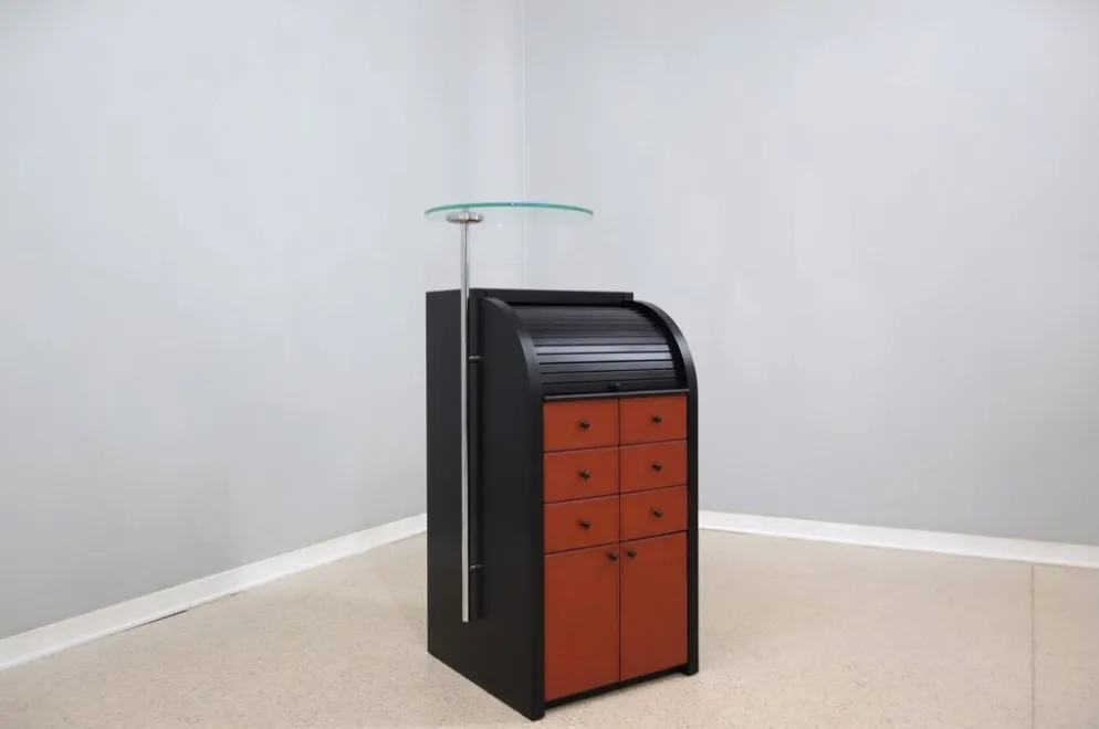 Armoire à volets roulants vintage Giorgetti années 1980