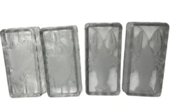 Art déco, plateau serviteur ramequins verre poisson crustacé vers 1940