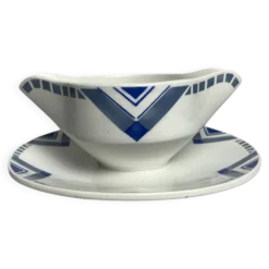 Art déco, saucière motifs géométriques Orchies vers 1930