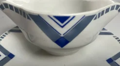 Art déco, saucière motifs géométriques Orchies vers 1930