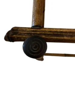 Art déco, vestiaire porte manteaux bambou miroir losange vers 1930