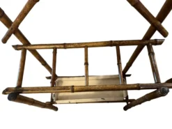 Art déco, vestiaire porte manteaux bambou miroir losange vers 1930