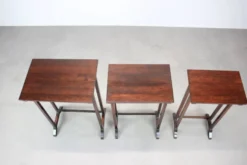 Art Deco Nesting Tables in Mahogany Veneer, 1930's, Czechoslovakia