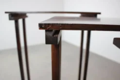 Art Deco Nesting Tables in Mahogany Veneer, 1930's, Czechoslovakia