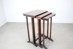 Art Deco Nesting Tables in Mahogany Veneer, 1930's, Czechoslovakia