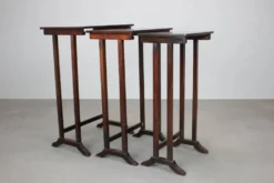 Art Deco Nesting Tables in Mahogany Veneer, 1930's, Czechoslovakia
