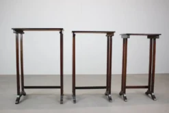 Art Deco Nesting Tables in Mahogany Veneer, 1930's, Czechoslovakia