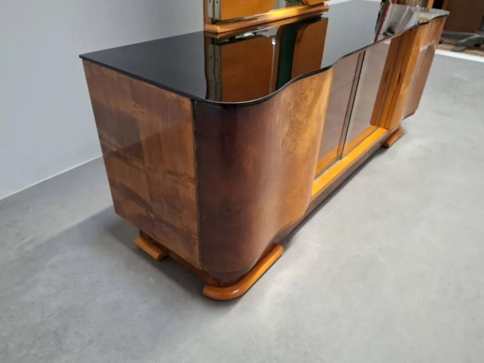 Art Deco Vanity Cabinet Attributed to Jindřich Halabala, Czechoslovakia, 19
