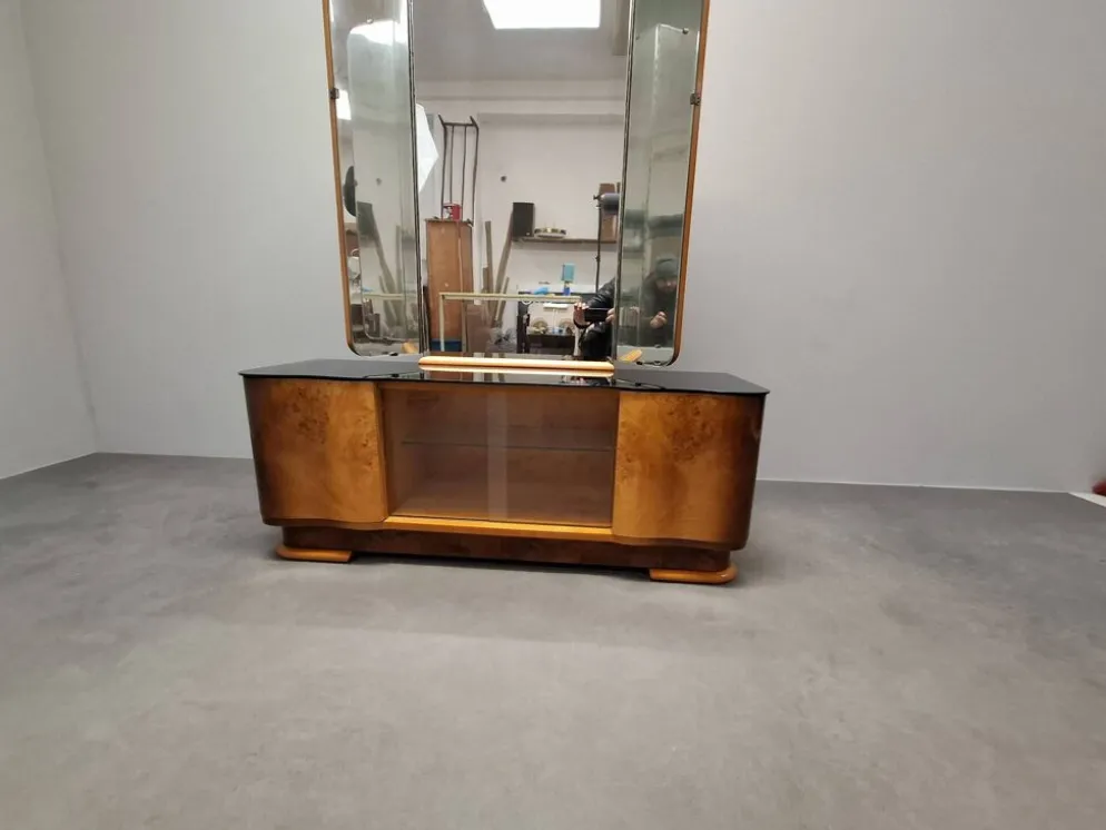 Art Deco Vanity Cabinet Attributed to Jindřich Halabala, Czechoslovakia, 19
