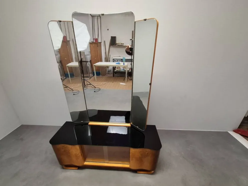 Art Deco Vanity Cabinet Attributed to Jindřich Halabala, Czechoslovakia, 19