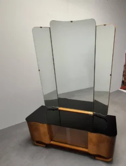 Art Deco Vanity Cabinet Attributed to Jindřich Halabala, Czechoslovakia, 19