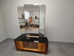 Art Deco Vanity Cabinet Attributed to Jindřich Halabala, Czechoslovakia, 19