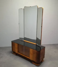 Art Deco Vanity Cabinet Attributed to Jindřich Halabala, Czechoslovakia, 19