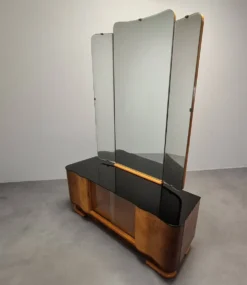 Art Deco Vanity Cabinet Attributed to Jindřich Halabala, Czechoslovakia, 19