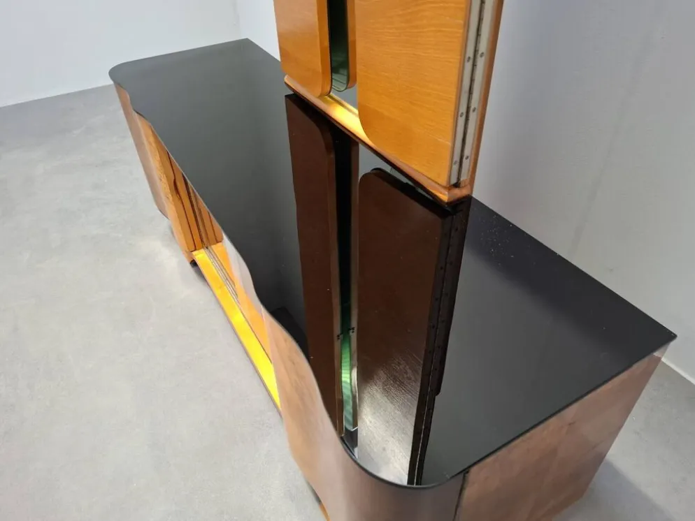 Art Deco Vanity Cabinet Attributed to Jindřich Halabala, Czechoslovakia, 19
