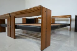 Artona Bed by Afra and Tobia Scarpa for Maxalto, with Matching Nightstands, Italy, 1970s