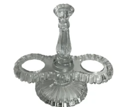 Arts de la table, deux serviteurs de table verre moulé début XXème
