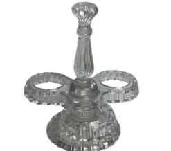 Arts de la table, deux serviteurs de table verre moulé début XXème