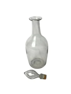Arts de la table, grande bouteille carafe avec bouchon XIXème