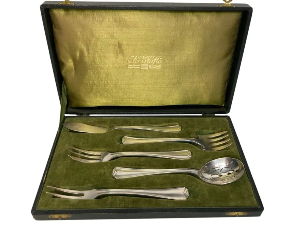 Arts de la table, service à confiserie métal argenté Christofle vers 1940