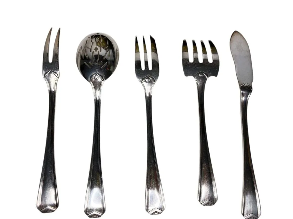 Arts de la table, service à confiserie métal argenté Christofle vers 1940