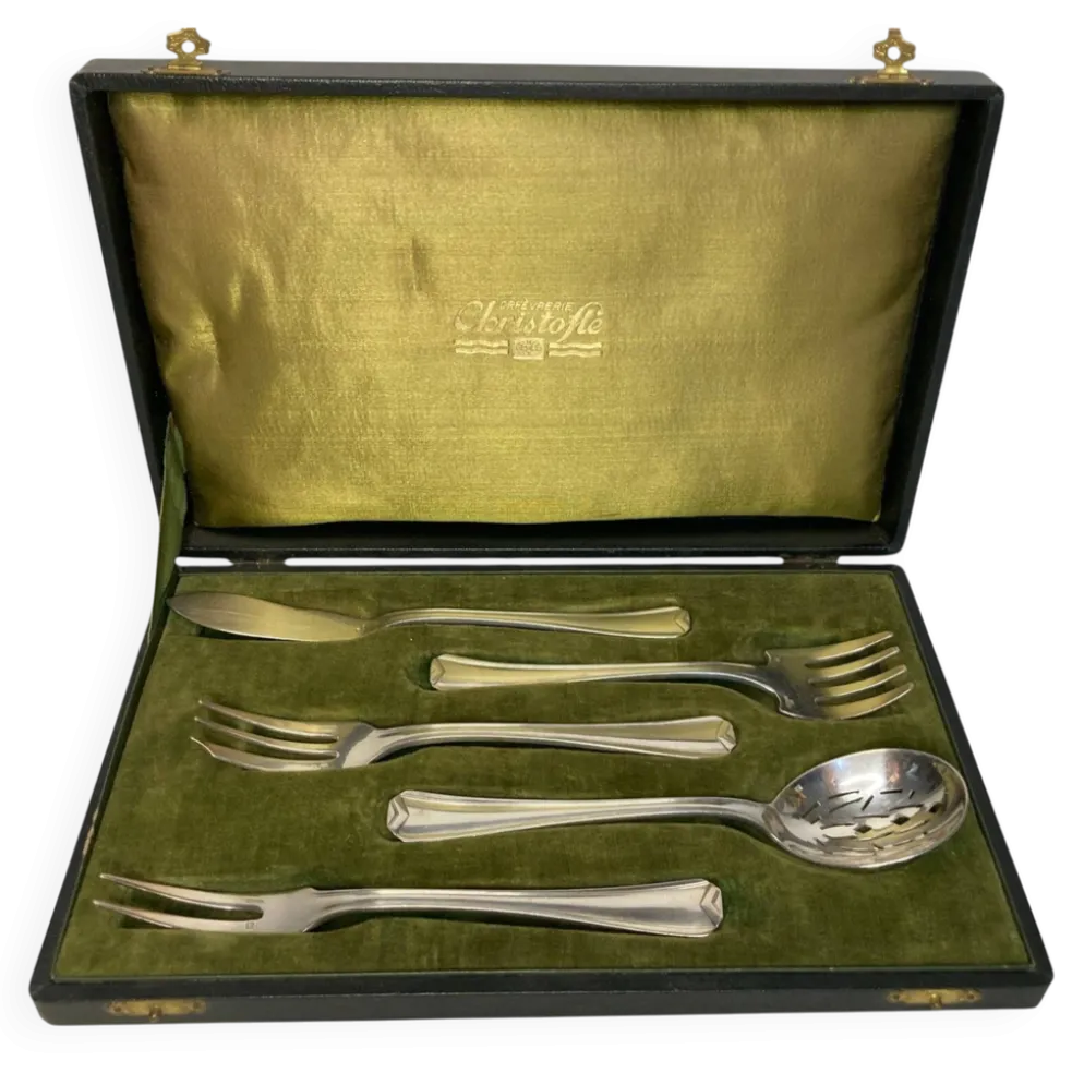Arts de la table, service à confiserie métal argenté Christofle vers 1940