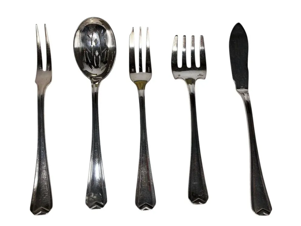 Arts de la table, service à confiserie métal argenté Christofle vers 1940