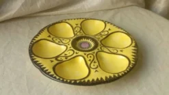 Assiete a huitre en faience hb quimper