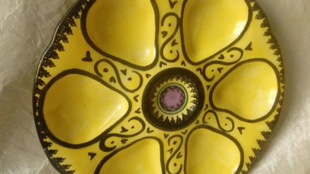 Assiete a huitre en faience hb quimper