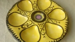 Assiete a huitre en faience hb quimper