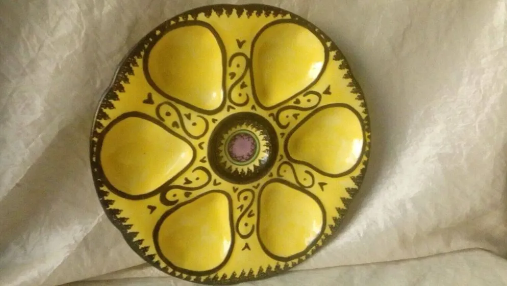 Assiete a huitre en faience hb quimper