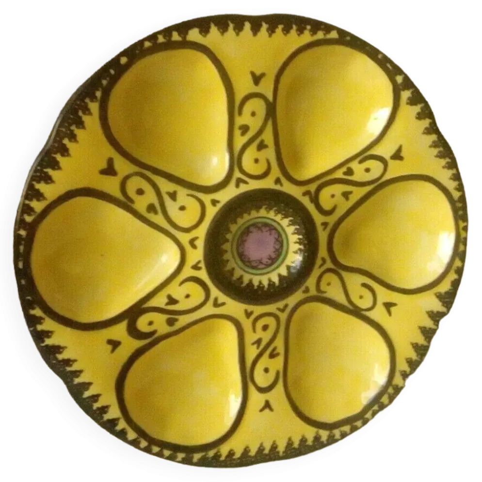 Assiete a huitre en faience hb quimper