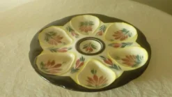 Assiette a huitre en faience de hb quimper