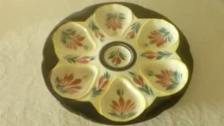 Assiette a huitre en faience de hb quimper