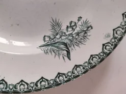 Assiette ancienne Faïencerie Saint-Amandinoise modèle Muguet époque 1900
