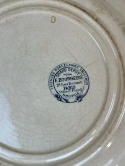 Assiette ancienne fin XIXème