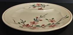 Assiette à asperges Sarreguemines décor aigues vives début XXème