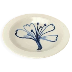 Assiette bol en céramique de studio du milieu du siècle de Wallakra, Suède, années 1960.