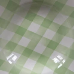 Assiette à carreaux vert pâle