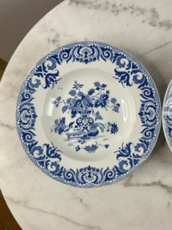 Assiette creuse ancienne Sarreguemines — Collection Shanghai lot de 2