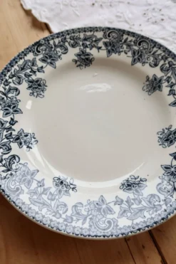 Assiette creuse ancienne terre de fer Saint Amand modèle Jane