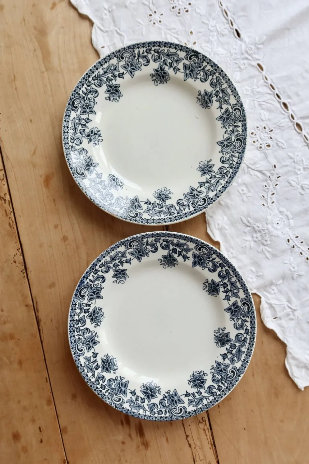 Assiette creuse ancienne terre de fer Saint Amand modèle Jane