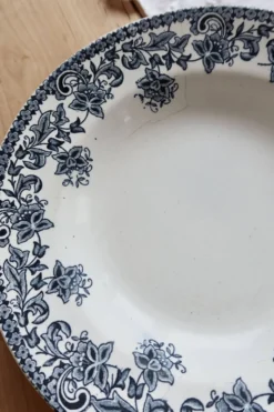 Assiette creuse ancienne terre de fer Saint Amand modèle Jane