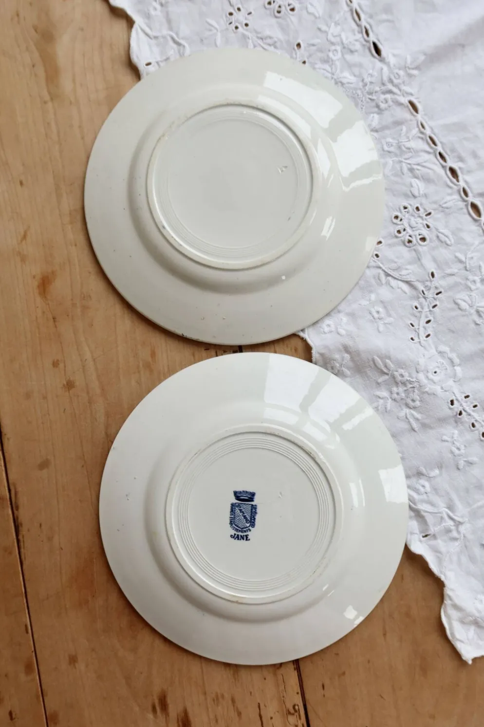 Assiette creuse ancienne terre de fer Saint Amand modèle Jane