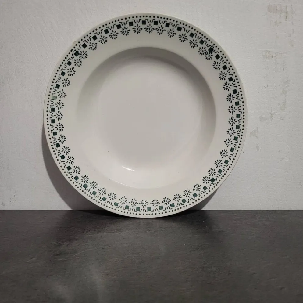 Assiette creuse/décorative vintage Sarreguemines Ypres en excellent ét