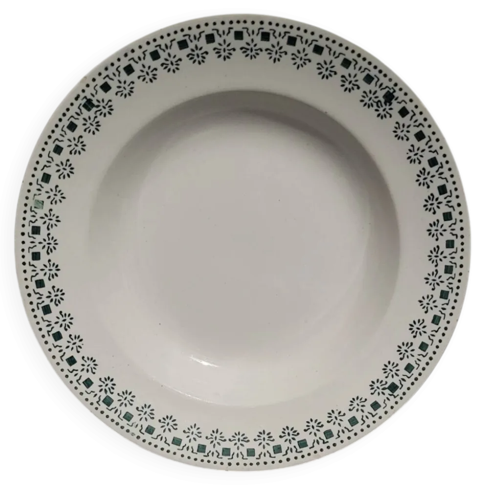 Assiette creuse/décorative vintage Sarreguemines Ypres en excellent ét