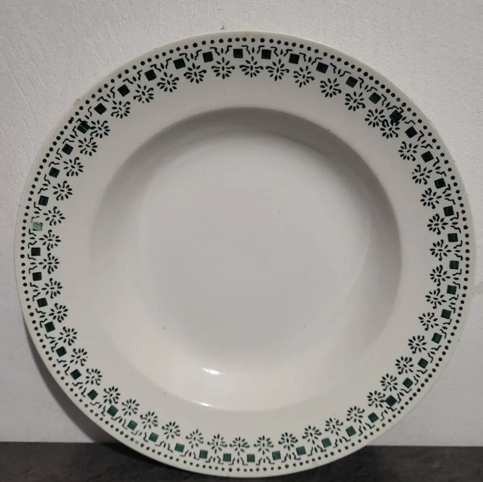 Assiette creuse/décorative vintage Sarreguemines Ypres en excellent ét